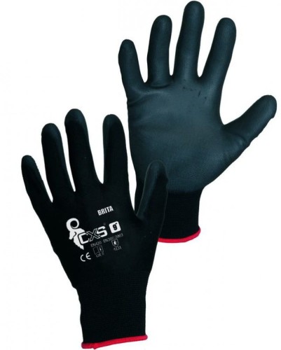 Rękawice robocze BRITA BLACK poliuretanowe CXS-2990